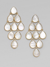 From the Polished Rock Candy Collection. This beautiful design features a cascade of shimmery mother-of-pearl cabochons set in radiant 18k gold. Mother-of-pearl18k goldDrop, about 2½Post backImported From the Polished Rock Candy Collection. This beautiful design features a cascade of shimmery mother-of-pearl cabochons set in radiant 18k gold. Mother-of-pearl18k goldDrop, about 2½Post backImported