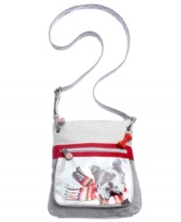 Dog gone it, this canine covered crossbody from Fuzzy Nation is your new best friend. Done up with an adorable doggie screenprint, fun detailing and faux fur interior, it's the one accessory that's sure to fetch some attention. Dog gone it, this canine covered crossbody from Fuzzy Nation is your new best friend. Done up with an adorable doggie screenprint, fun detailing and faux fur interior, it's the one accessory that's sure to fetch some attention.