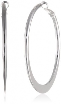 Kenneth Cole New York Shiny Ear Update Silver Sculptural Hoop Earrings Kenneth Cole New York Shiny Ear Update Silver Sculptural Hoop Earrings