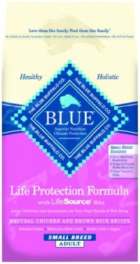 Blue Buffalo Dry Food for Small Breed Dogs, Chicken and Rice Recipe, 15-Pound Bag Blue Buffalo Dry Food for Small Breed Dogs, Chicken and Rice Recipe, 15-Pound Bag