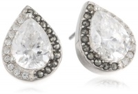 Judith Jack Classics Sterling Silver, Marcasite, Crystal Tear Stud Earrings Judith Jack Classics Sterling Silver, Marcasite, Crystal Tear Stud Earrings
