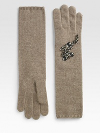 EXCLUSIVELY AT SAKS.COM. A chilly weather essential in an ultra-soft wool-blend knit with crystal embellishments.About 14 long40% polyester/28% nylon/17% wool/10% angora and 5% cashmereDry cleanImported EXCLUSIVELY AT SAKS.COM. A chilly weather essential in an ultra-soft wool-blend knit with crystal embellishments.About 14 long40% polyester/28% nylon/17% wool/10% angora and 5% cashmereDry cleanImported