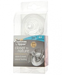 Tommee Tippee 2 Count Nipples, Medium Flow Tommee Tippee 2 Count Nipples, Medium Flow