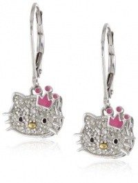 Hello Kitty Sweet Statement Princess Sterling-Silver Earrings Hello Kitty Sweet Statement Princess Sterling-Silver Earrings