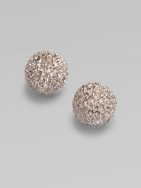 This small, yet brilliant design is simply chic. BrassGlass stonesSize, about ½Post backImported This small, yet brilliant design is simply chic. BrassGlass stonesSize, about ½Post backImported