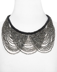 Color pop your way to cool with this beaded bib necklace from Aqua, accented by cascading silver and turquoise beads. It's the piece we want bright now. Color pop your way to cool with this beaded bib necklace from Aqua, accented by cascading silver and turquoise beads. It's the piece we want bright now.