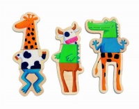 Djeco / Wooden Magnet Play Set, Crazy Animals Djeco / Wooden Magnet Play Set, Crazy Animals
