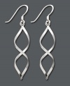 Add style with a dramatic double helix. Giani Bernini's twisting drops in polished sterling silver perfect any look. Approximate drop: 2 inches.