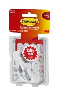 Command Small Plastic Hooks Value Pack, 6-Hook Command Small Plastic Hooks Value Pack, 6-Hook