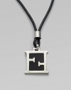 Leather cord necklace is accented by an iconic initial pendant of metal and leather.Metal/leatherAbout 1¼ x ½Necklace, about 23 longMade in Italy