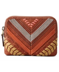 Buttery-soft leather with fine detail stitching adorns this vintage-inspired design from Fossil. Plenty of room to stow coins, cash, cards and ID, while top zipper closure keeps these essentials safe. Buttery-soft leather with fine detail stitching adorns this vintage-inspired design from Fossil. Plenty of room to stow coins, cash, cards and ID, while top zipper closure keeps these essentials safe.