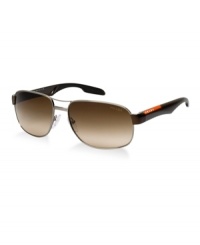 The high-performance distinctive Red Stripe logo of Prada Linea Rossa is a lifestyle sunwear collection created for the fashion-forward consumer. For those who wear sunglasses for competitive and noncompetitive sports and leisure, Prada Linea Rossa unites both active and leisure lifestyles in an eyewear collection, while holding fast to the unmistakable Prada style. The high-performance distinctive Red Stripe logo of Prada Linea Rossa is a lifestyle sunwear collection created for the fashion-forward consumer. For those who wear sunglasses for competitive and noncompetitive sports and leisure, Prada Linea Rossa unites both active and leisure lifestyles in an eyewear collection, while holding fast to the unmistakable Prada style.