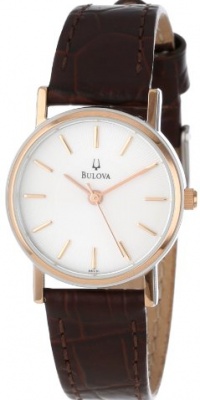 Bulova Women's 98V31 White Dial Strap Watch Bulova Women's 98V31 White Dial Strap Watch