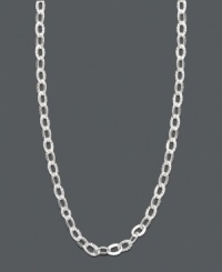 An ultra-chic long necklace perfect for layering. Necklace features a textured cable link chain set in 14k white gold. Approximate length: 30 inches. An ultra-chic long necklace perfect for layering. Necklace features a textured cable link chain set in 14k white gold. Approximate length: 30 inches.
