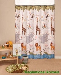 Inspirational Animals Fabric Shower Curtain Inspirational Animals Fabric Shower Curtain