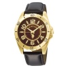 U.S. Polo Assn. Men's USC50012 Analogue Brown Dial Leather Strap Watch