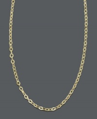 Luminously bright. This 14k gold adjustable cable chain catches light beautifully. Approximate length: 16-20 inches. Luminously bright. This 14k gold adjustable cable chain catches light beautifully. Approximate length: 16-20 inches.