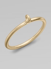 A sleek and simple design with a looped accent. Goldtone brassDiameter, about 3Slip-on styleMade in Italy A sleek and simple design with a looped accent. Goldtone brassDiameter, about 3Slip-on styleMade in Italy