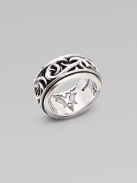 A carved thorn motif enlivens pure sterling silver. Sterling silver About 1 diam. Imported A carved thorn motif enlivens pure sterling silver. Sterling silver About 1 diam. Imported