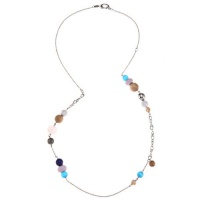 Fossil Jewelry Women's Stainless Steel Bead Necklace Fossil Jewelry Women's Stainless Steel Bead Necklace