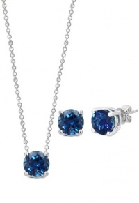 Effy Jewlery S. Silver London Blue Topaz Pendant & Earrings Set