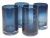 Artland Iris Highball, 17-Ounce, Slate Blue, Set of 4