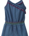 Carters Baby-Girls Infant Denim Romper, Light Denim, 12 Months