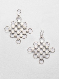 From the Dot Collection. This nature-inspired style from a socially and environmentally responsible brand features a sterling silver dot and hoop motif in a diamond shape. Sterling silverDrop, about 2.5Hook closureImported From the Dot Collection. This nature-inspired style from a socially and environmentally responsible brand features a sterling silver dot and hoop motif in a diamond shape. Sterling silverDrop, about 2.5Hook closureImported