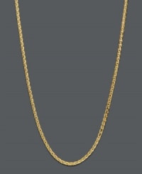 A simple chain adds an extra special touch to any ensemble. Necklace features a diamond cut wheat chain set in 14k gold. Approximate length: 20 inches. A simple chain adds an extra special touch to any ensemble. Necklace features a diamond cut wheat chain set in 14k gold. Approximate length: 20 inches.
