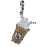 Juicy Couture Charm Silver Tone Frappe Charm Juicy Couture Charm Silver Tone Frappe Charm