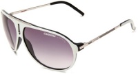 Carrera Hot/S Aviator Sunglasses,White, Black & Palladium Frame/Grey Gradient Lens,One Size Carrera Hot/S Aviator Sunglasses,White, Black & Palladium Frame/Grey Gradient Lens,One Size