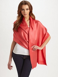 EXCLUSIVELY AT SAKS. Ultra soft woven in luxurious silk/cashmere has a hint of sheen for a lustrous finish.Eyelash fringe trim 4 felted border 60% silk/40% cashmere About 24 X 76 Dry clean Imported EXCLUSIVELY AT SAKS. Ultra soft woven in luxurious silk/cashmere has a hint of sheen for a lustrous finish.Eyelash fringe trim 4 felted border 60% silk/40% cashmere About 24 X 76 Dry clean Imported