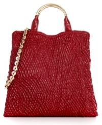 Whether you're lunching with the ladies or closing deals downtown, this perfectly posh Ivanka Trump tote will accentuate any ensemble. The eye-catching quilted exterior is complemented by a ladylike chain-link strap, while plenty of pockets and compartments offer exquisite organization within. Whether you're lunching with the ladies or closing deals downtown, this perfectly posh Ivanka Trump tote will accentuate any ensemble. The eye-catching quilted exterior is complemented by a ladylike chain-link strap, while plenty of pockets and compartments offer exquisite organization within.