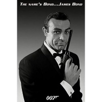 James Bond - Movie Poster (Sean Connery - The Name's Bond... James Bond) (Size: 24 x 36) Collections Poster Print, 24x36 James Bond - Movie Poster (Sean Connery - The Name's Bond... James Bond) (Size: 24 x 36) Collections Poster Print, 24x36