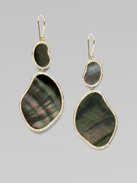 From the Polished Rock Candy® Collection. This beautiful piece has details that truly shine, two organic black shells surrounded by dazzling diamonds set in lustrous 18k gold. Organic black shellsDiamonds, 1.1 tcw18k goldDrop, about 2½Hook backImported From the Polished Rock Candy® Collection. This beautiful piece has details that truly shine, two organic black shells surrounded by dazzling diamonds set in lustrous 18k gold. Organic black shellsDiamonds, 1.1 tcw18k goldDrop, about 2½Hook backImported