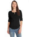 Alternative - Ladies' Rolled Sleeve Scoopneck Henley - 4016