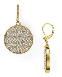 Hit the bright spot with these kate spade new york earrings, cast in gold plate with striking crystal-bedecked dangles. Hit the bright spot with these kate spade new york earrings, cast in gold plate with striking crystal-bedecked dangles.