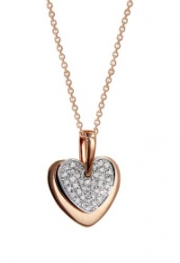 Effy Jewlery 14K Two Tone Gold Diamond Heart Pendant, .13 TCW Effy Jewlery 14K Two Tone Gold Diamond Heart Pendant, .13 TCW