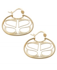 Inspired by love that lasts a lifetime, these SIS by Simone I Smith earrings combine a unique cut-out design in luxe 18k gold over sterling silver. Approximate drop: 1-1/2 inches. Approximate width: 1-3/4 inches. Inspired by love that lasts a lifetime, these SIS by Simone I Smith earrings combine a unique cut-out design in luxe 18k gold over sterling silver. Approximate drop: 1-1/2 inches. Approximate width: 1-3/4 inches.