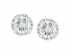 B. Brilliant Sterling Silver Earrings, Pave Cubic Zirconia Stud Earrings (1-3/4 ct. t.w.) B. Brilliant Sterling Silver Earrings, Pave Cubic Zirconia Stud Earrings (1-3/4 ct. t.w.)