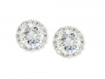 B. Brilliant Sterling Silver Earrings, Pave Cubic Zirconia Stud Earrings (1-3/4 ct. t.w.)