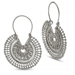 CleverEve Designer Series Chakra Drop Earrings in Sterling Silver w/ Antique Finish