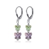 SCER160 Sterling Silver Cute Butterfly Crystal Earrings Made with Swarovski Elements