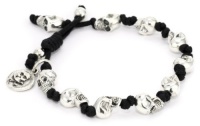 King Baby Skulls Men's Small with Knotted Cord Bracelet King Baby Skulls Men's Small with Knotted Cord Bracelet