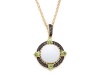 Carlo Viani® White Abalone Pendant in 14k Yellow Gold Plated Silver