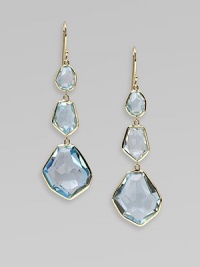 From the Modern Rock Candy collection. An updated take on Ippolita's snowman design, with graduated, free-form chunks of softly colored faceted blue topaz framed in polished 18k gold.Blue topaz18k yellow goldLength, about 2¾Ear wireImported From the Modern Rock Candy collection. An updated take on Ippolita's snowman design, with graduated, free-form chunks of softly colored faceted blue topaz framed in polished 18k gold.Blue topaz18k yellow goldLength, about 2¾Ear wireImported