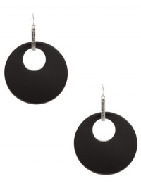 GUESS Black Retro Circle Earrings, BLACK GUESS Black Retro Circle Earrings, BLACK