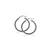 BDES004 2mm Thick Sterling Silver Hoop Earrings with 0.6 Diameter