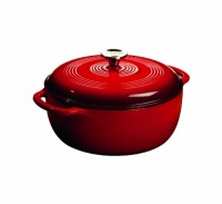 Lodge Color EC6D43 Enameled Cast Iron Dutch Oven, Island Spice Red, 6-Quart Lodge Color EC6D43 Enameled Cast Iron Dutch Oven, Island Spice Red, 6-Quart