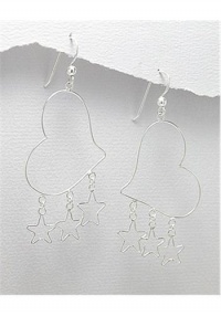 Heart Earrings In Sterling Silver Heart Earrings In Sterling Silver
